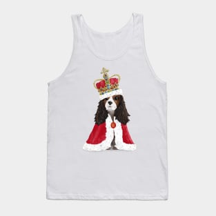 His Majesty King Charles Fun Coronation Souvenir on blue Tank Top